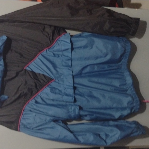 Vintage Reebok Windbreaker Jacket size small Blue Black Retro 80s 90s Athletic - Picture 5 of 12